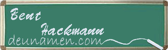 Bent Hackmann Visitenkarte